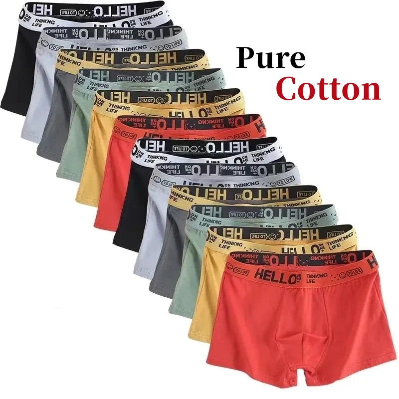 Boxer Brief Pack Cotton - 10 조각/남성 속옷 남성 순수 코튼