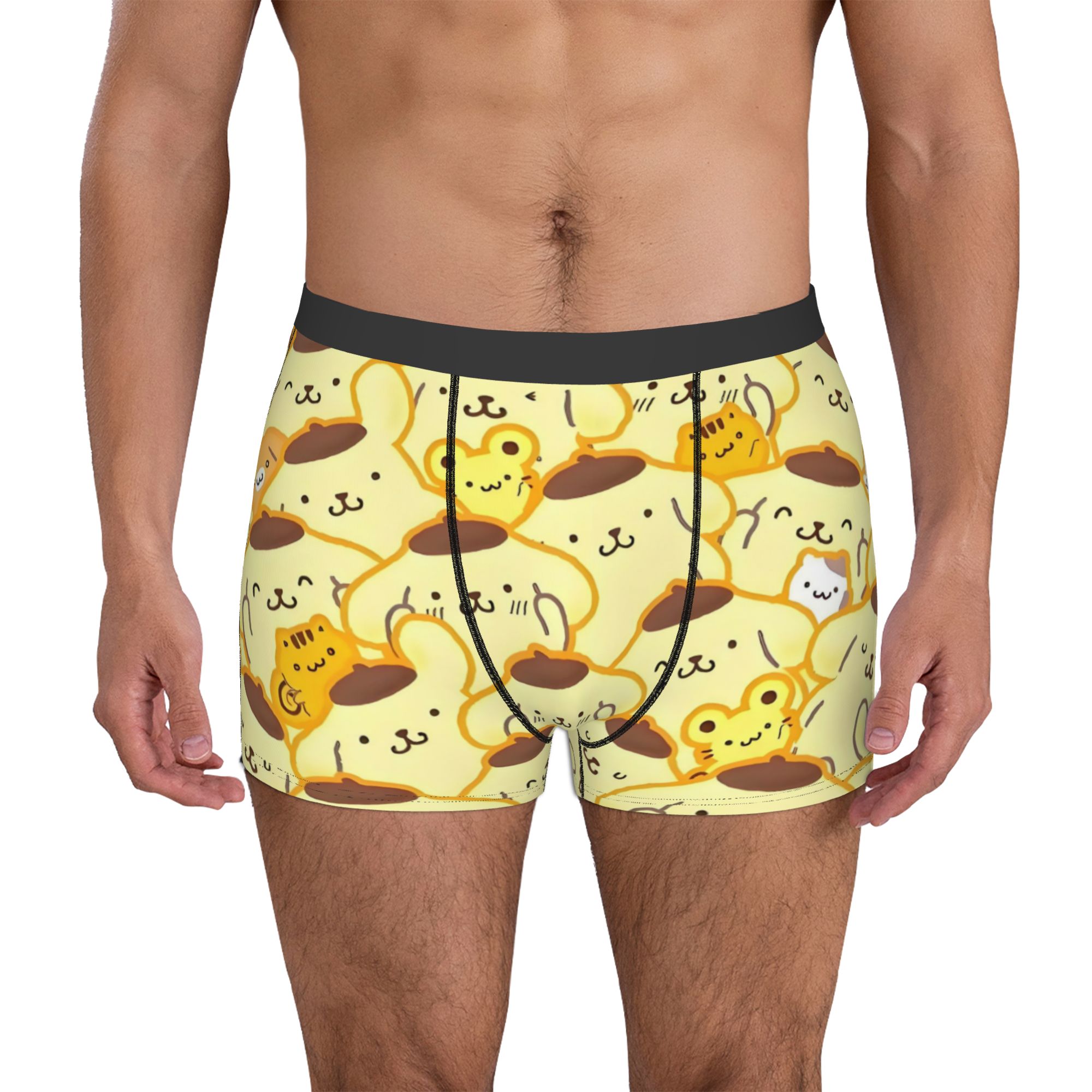Boxer Shorts Modal - 만화 Pompompurin 속옷 남성 인쇄 된