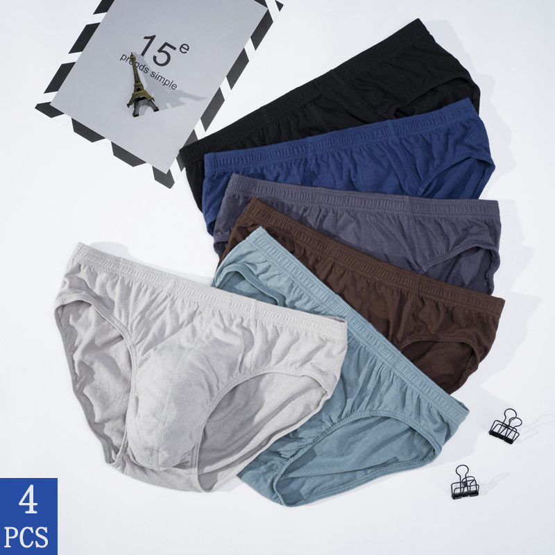 Multi Pack Underwear - 4 개/몫 남자 100% 코 튼