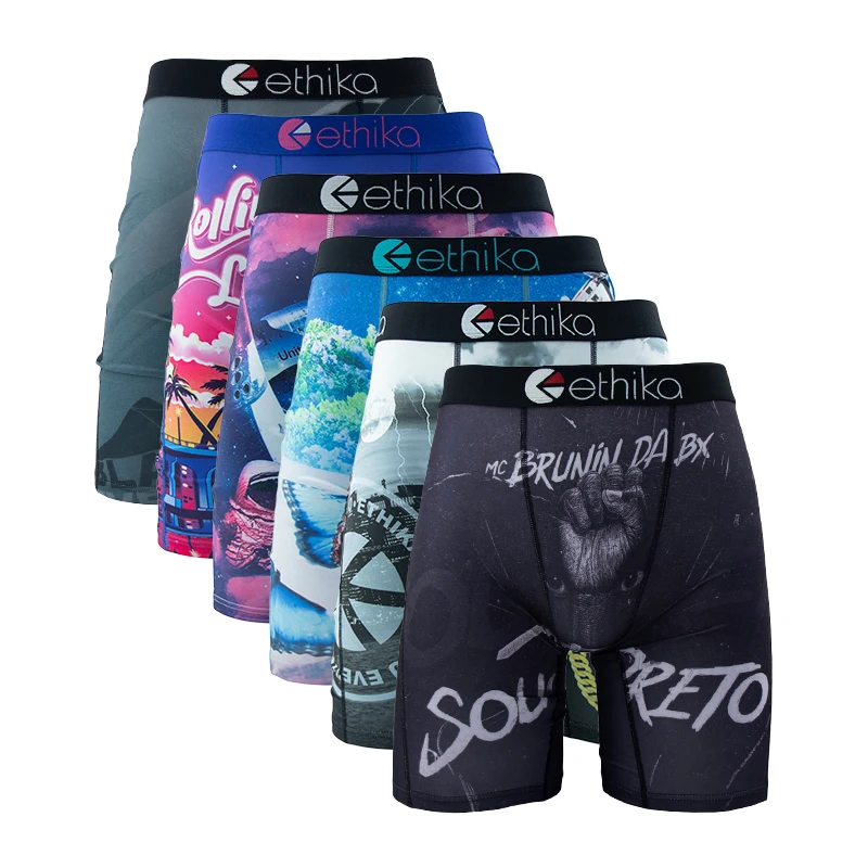 Boxer Shorts Modal - ETHIKA 6Pcs 남성 속옷 복서 통기성