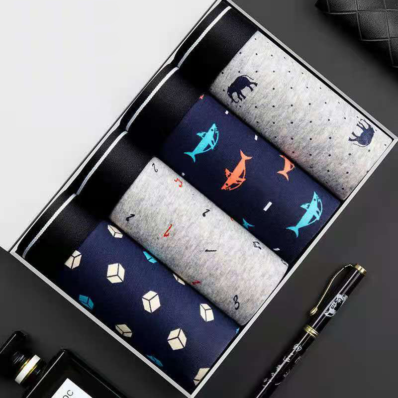 Boxer Brief Pack Cotton - 4 개/몫 복서 반바지 남자 속옷