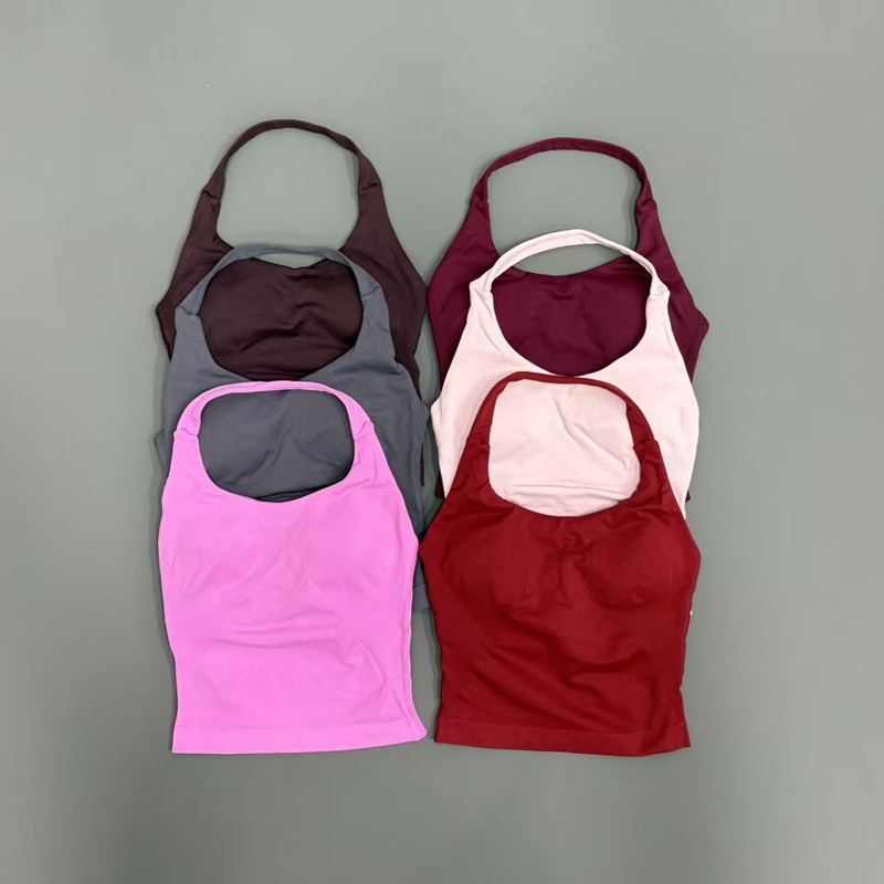 Suspender Tank Top - 여성용 짐 탱크탑 오픈백 스포츠 롱라인