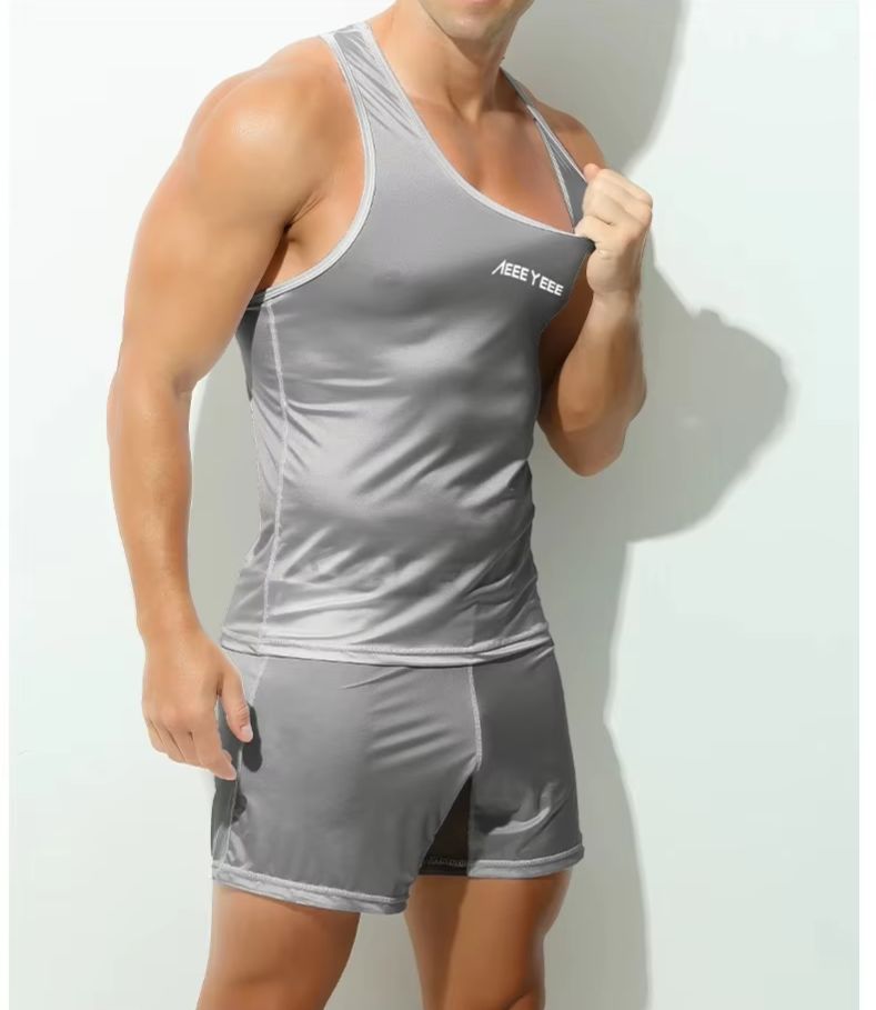 Mesh Sport Boxer - 남성 속옷 그레이 박서 초박형 아이스