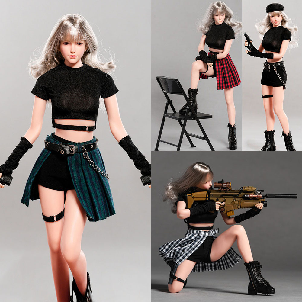 T Shirt Tight Fit - Chili Toys 1/6 여성용 섹시한 타이트