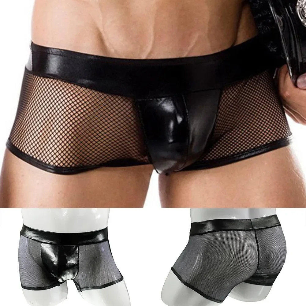 남성 섹시 속옷 인조 가죽 트렁크 망사 블랙 메쉬 나이 - Bamboo Fiber Trunk 리뷰 및 가격