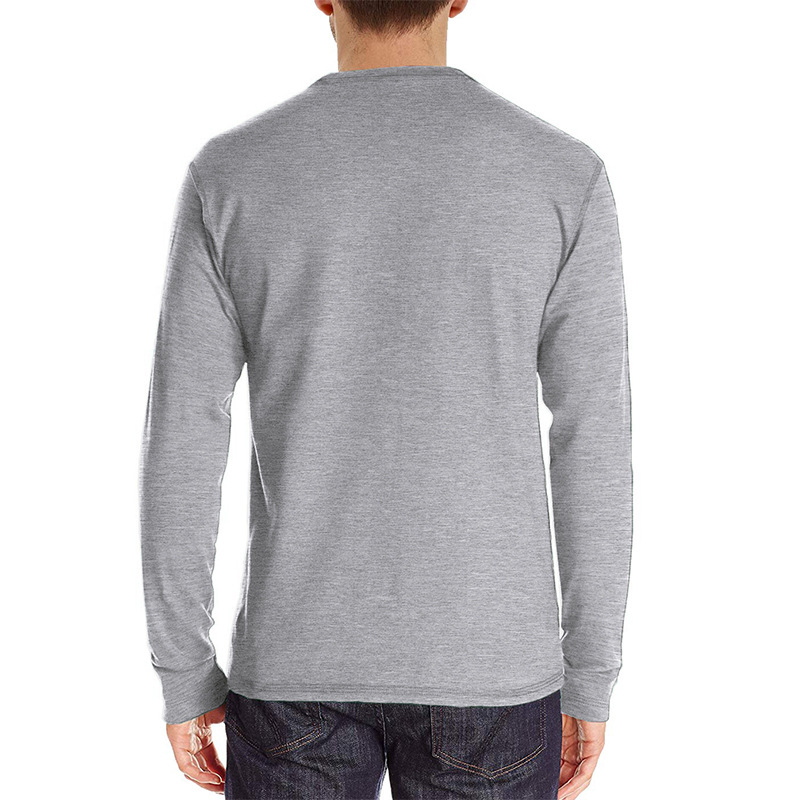 남성용 긴팔 헨리 스타일 티셔츠 코튼 슬림핏 크루넥 캐 - Undershirt Crew Neck 리뷰 및 가격