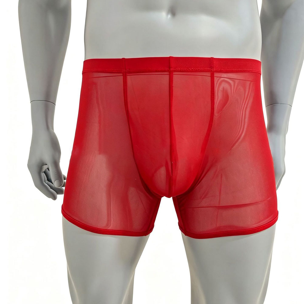 남성용 메쉬 시스루 초박형 복서 반바지 속옷 하이웨이스 - Long Leg Trunk Men 리뷰 및 가격