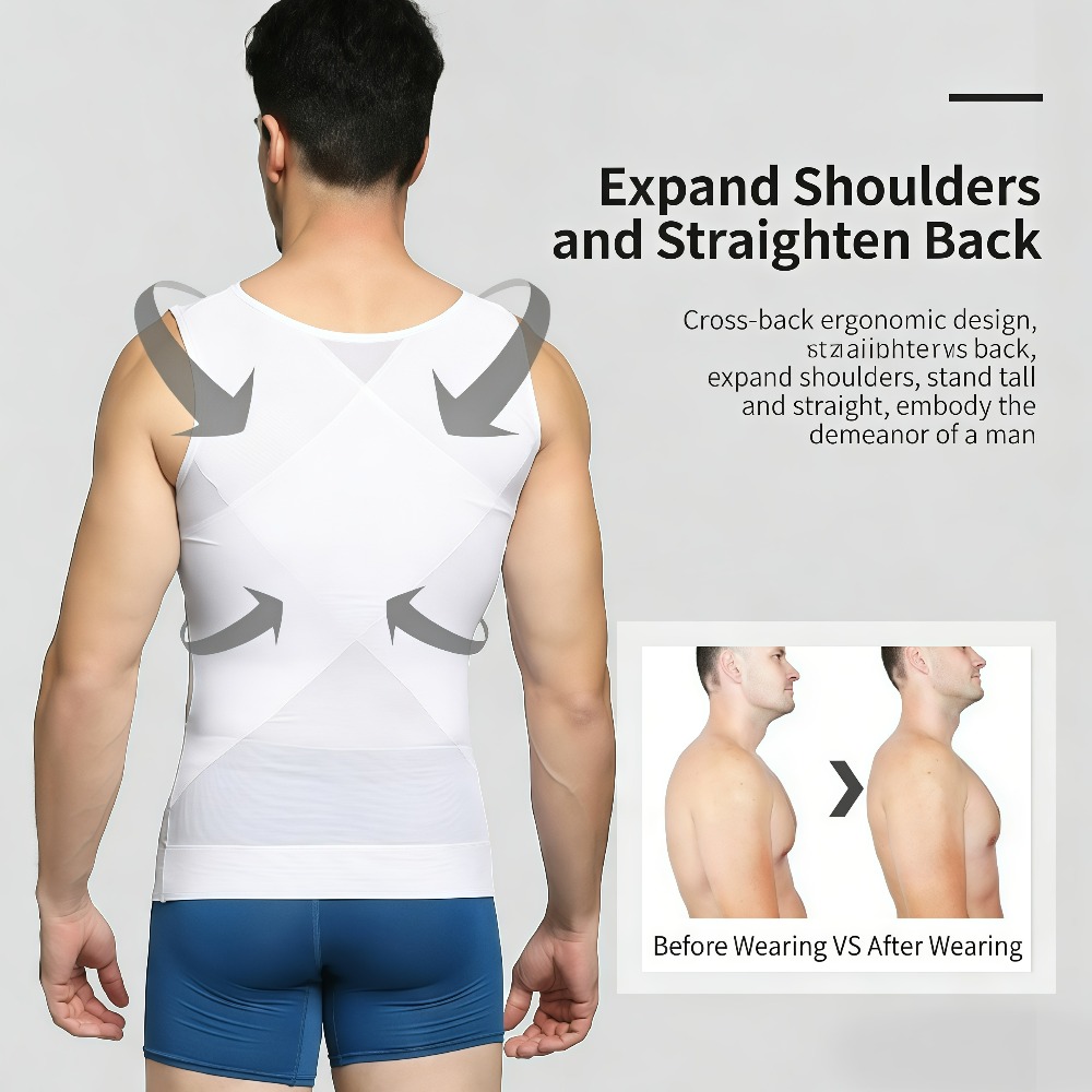 남성용 민소매 바디 쉐이퍼 조끼, 메쉬 소재의 보이지  - Sleeveless Undershirt 리뷰 및 가격