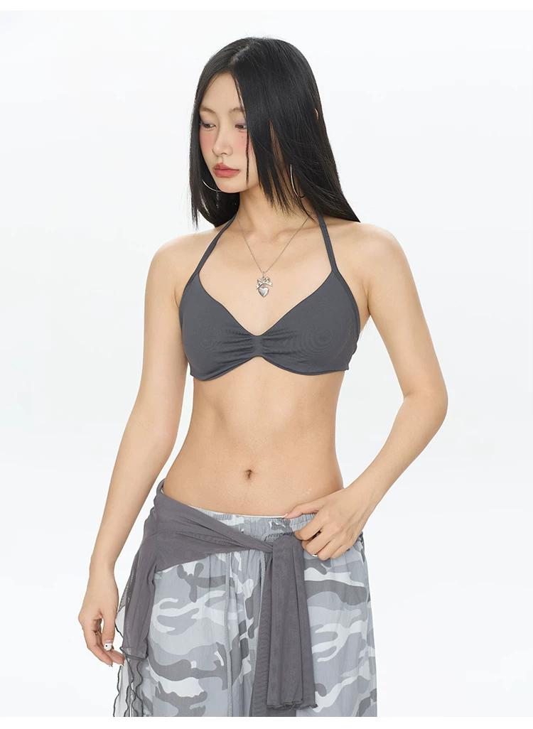 섹시 비키니 스타일 심리스 스포츠 브라, 홀터 뷰티 백 - Suspender Tank Top 리뷰 및 가격
