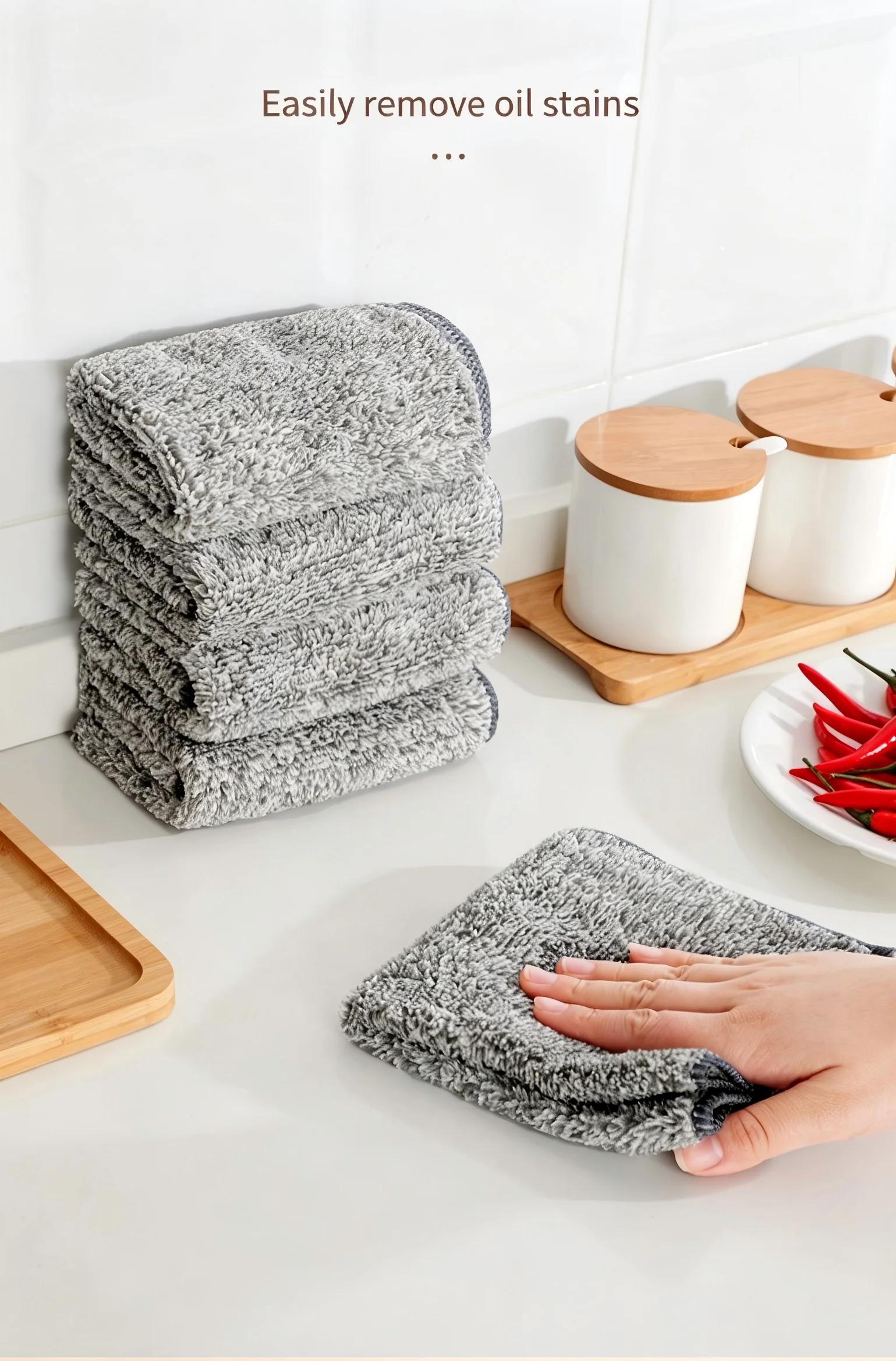 1/5개입 회색 대나무 숯 섬유 두꺼운 초흡유성 주방  - Bamboo Fiber Trunk 리뷰 및 가격